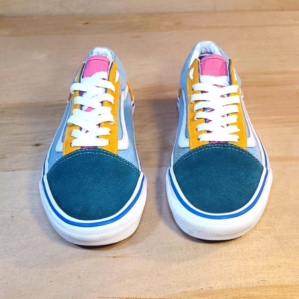 Vans Old Skool Color Block Canvas/Suede Multicolored Unisex Athletic Shoes - Picture 3 of 10